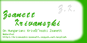 zsanett krivanszki business card